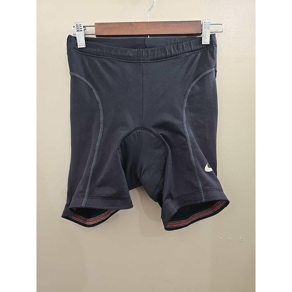 Nike Cycling Shorts Women Large 12/14 Black Dri-Fit Padded Cycling Elastic Waist